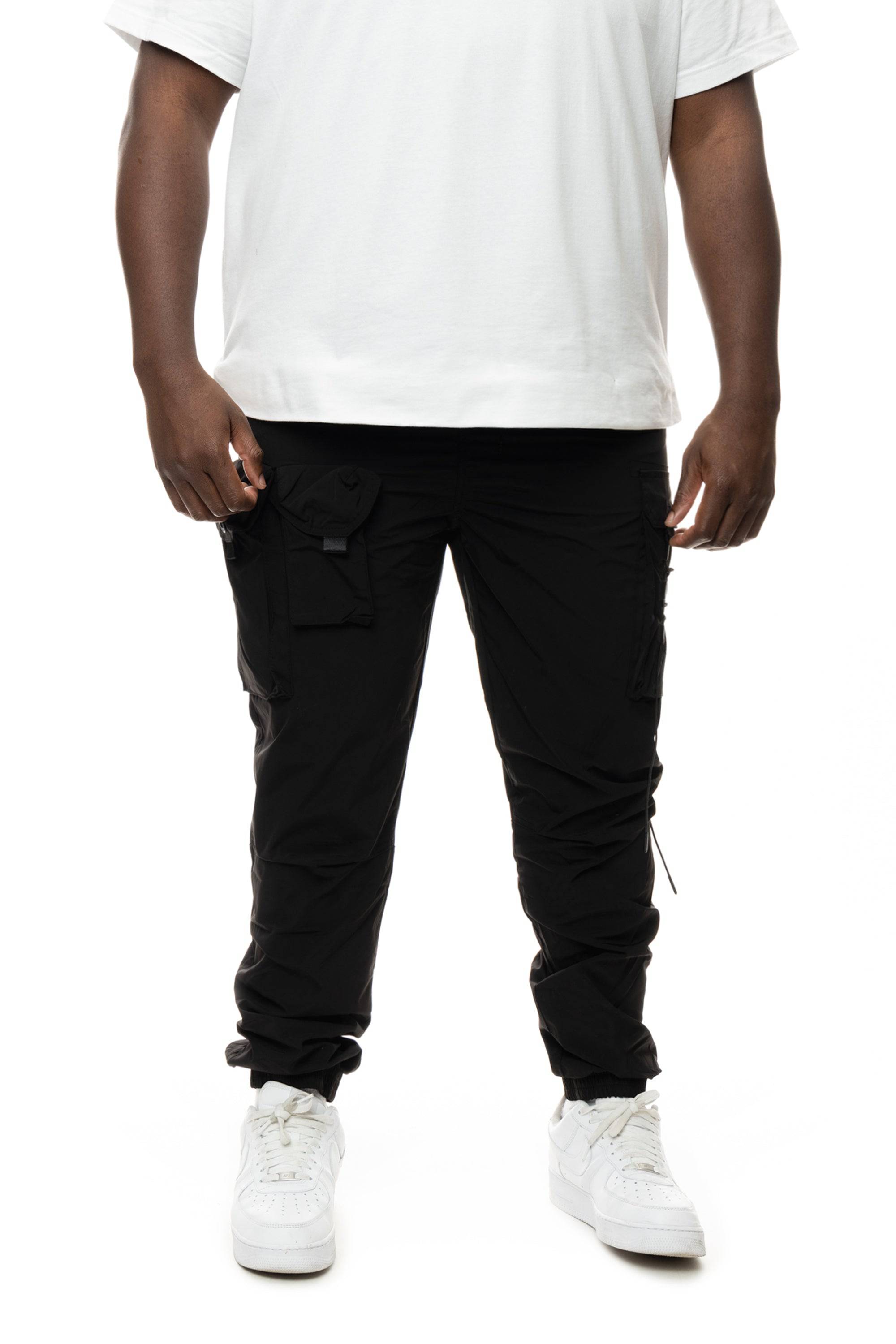 Big and Tall - Twill Patch Fashion Jogger - Black –