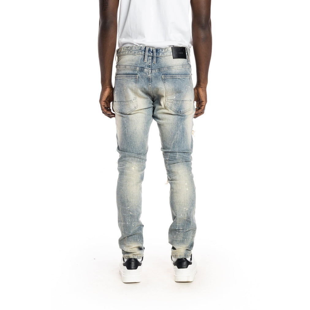 Rip & Repaired Lightning Washed Denim Jeans – SMOKERISENY.COM