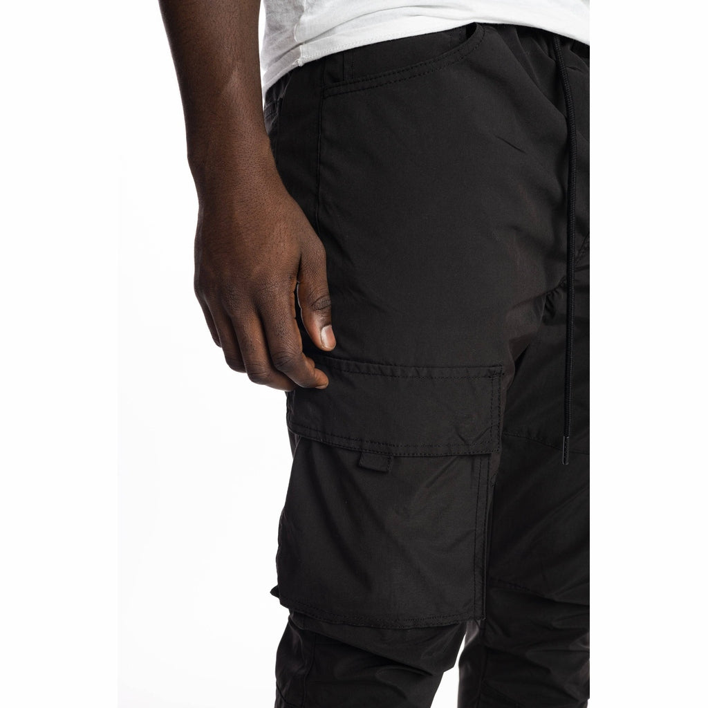 Multi Pocket Cargo Sweatpants - Black, mnml