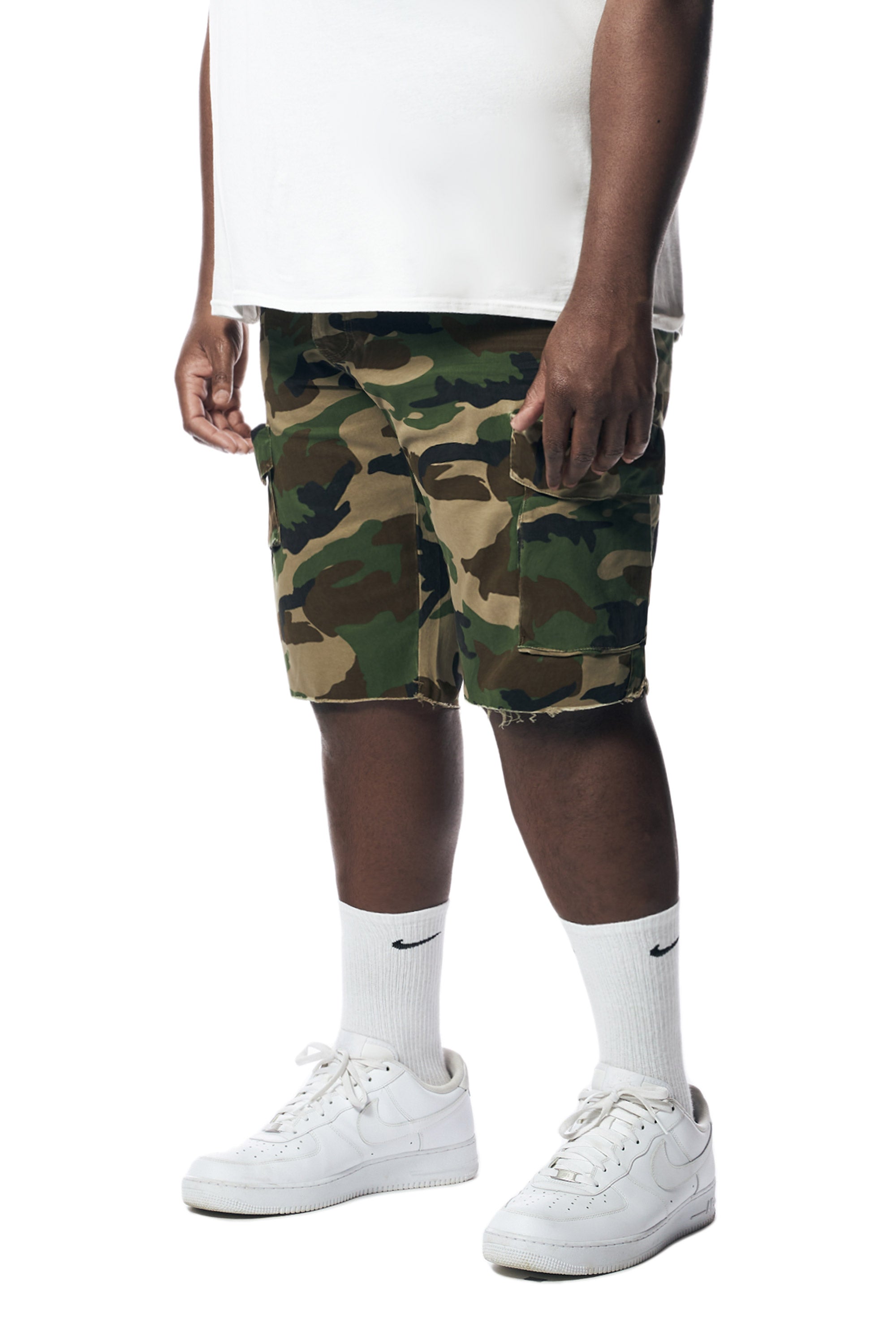 Smoke Rise Men's Twill Cargo Camo Shorts