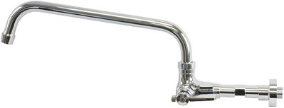 ABC Brass Chrome Commercial Duty Single Lever Wall Mount Chinese Wok Range  No Lead Faucet, NSF Approved (12