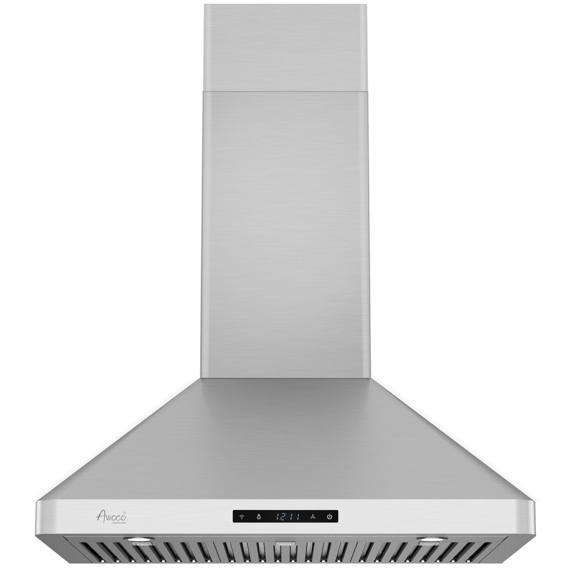 Awoco RH-R06-36 Rectangle Vent 6 High Stainless Steel Under Cabinet 4 Speeds 900CFM Range Hood with LED Lights (36W Rectangle Vent)