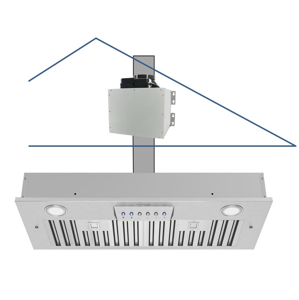 Awoco RH-IT06-36 11-3/4D Super Quiet Split Insert Stainless Steel Ran