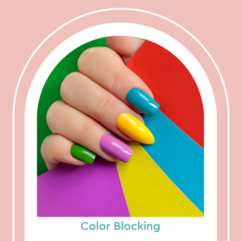 Color Blocking Manicure Summer 2021