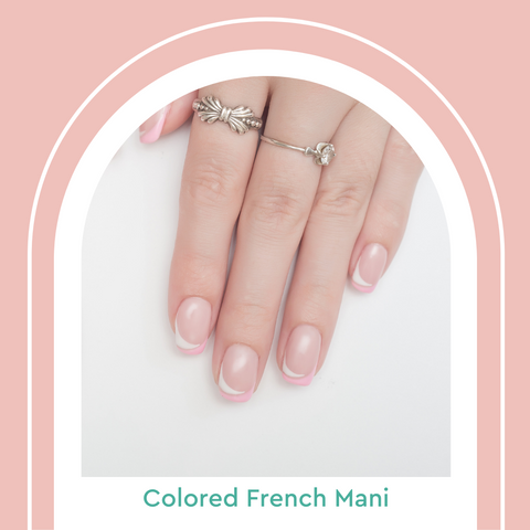 Colored French Manicure Tips Summer Nail Trends 2021