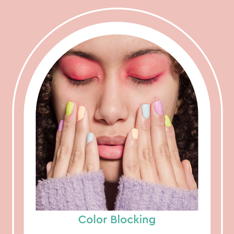 Color Blocking Multi-Color Manicure Summer 2021