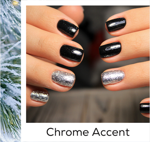 Chrome Accent Black Nail Art Trends Winter 2020 Bellasonic At-Home Manicure Kit