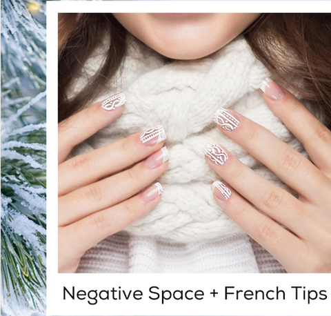 Negative Space + French Tips Nail Art Trends Winter 2020 PIN