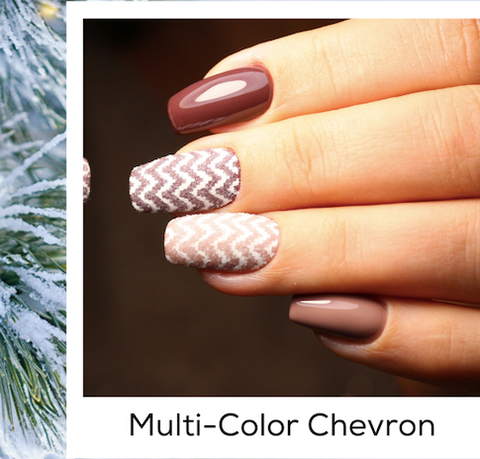 Multi-Color Chevron Design Nail Art Trends Winter 2020 PIN