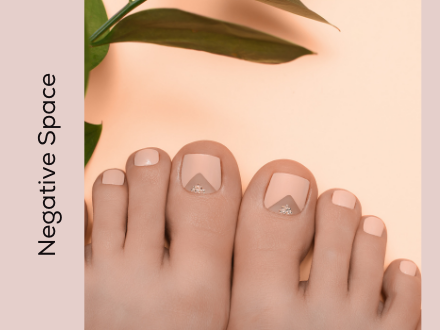 Negative Space Pedicure Nail Art Trends Fall 2020