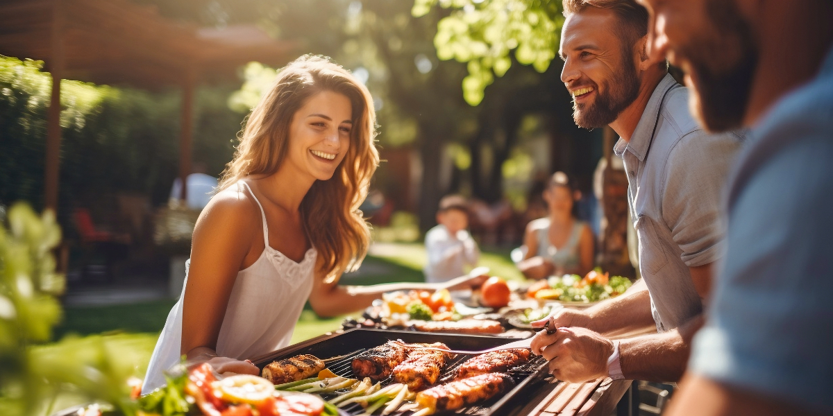 Group of people enjoying food