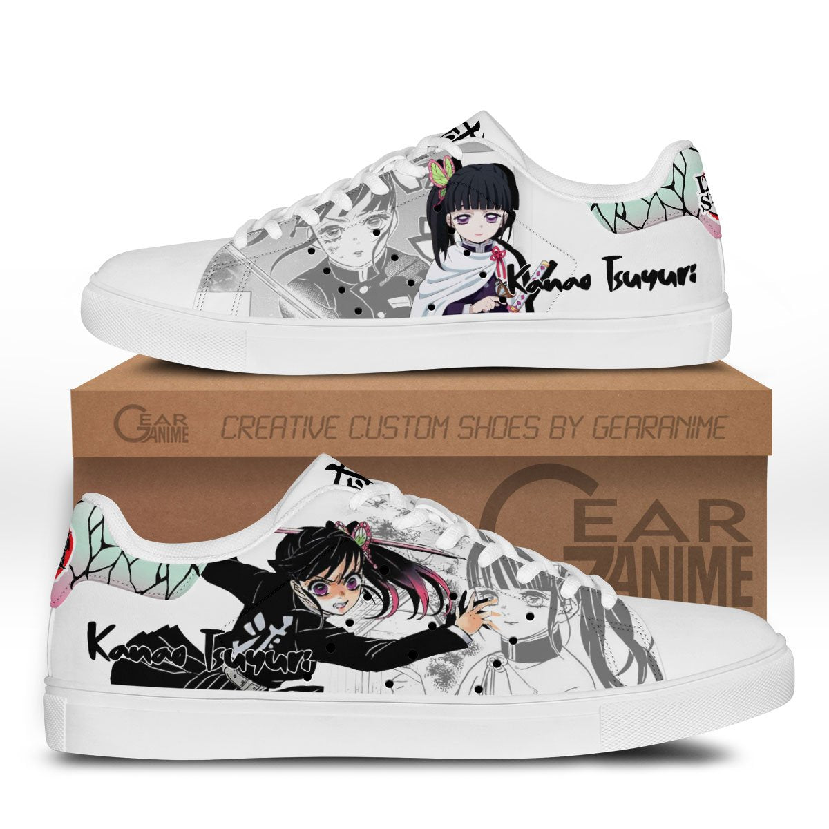 BEST Demon Slayer Kanao Tsuyuri Skate Stan Smith Shoes ...