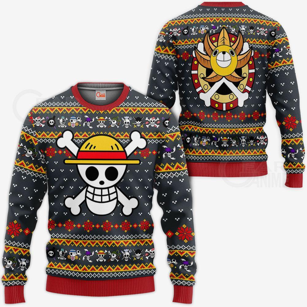One Piece Ugly Christmas Sweater Straw Hat Priate Xmas Gift Va10 Gear Anime