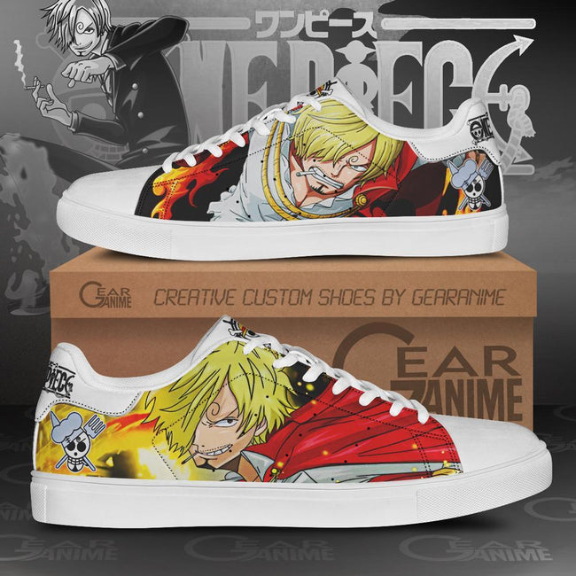 Vinsmoke Sanji Skate Shoes One Piece Custom Anime Shoes Gear Anime