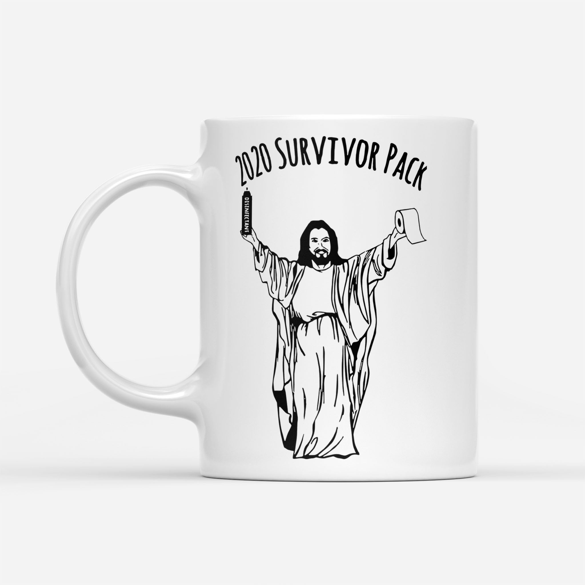 2020 Survivor Pack Toiletpaper And Disinfectant - White Mug