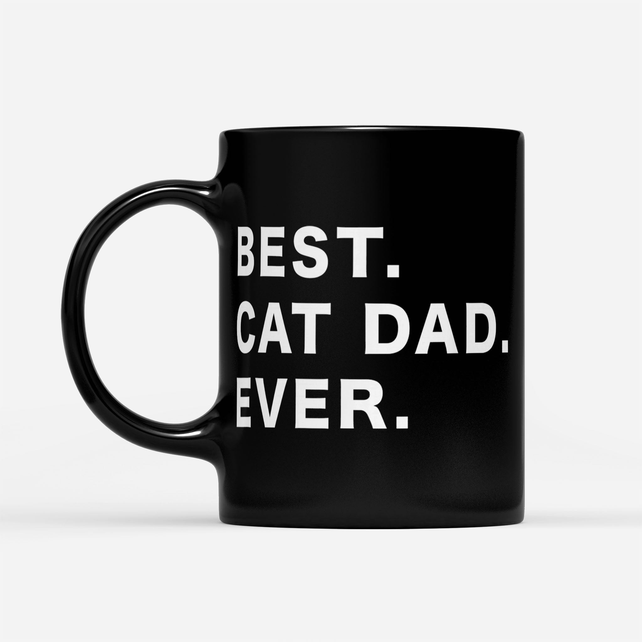Mens Best Cat Dad Ever - Black Mug