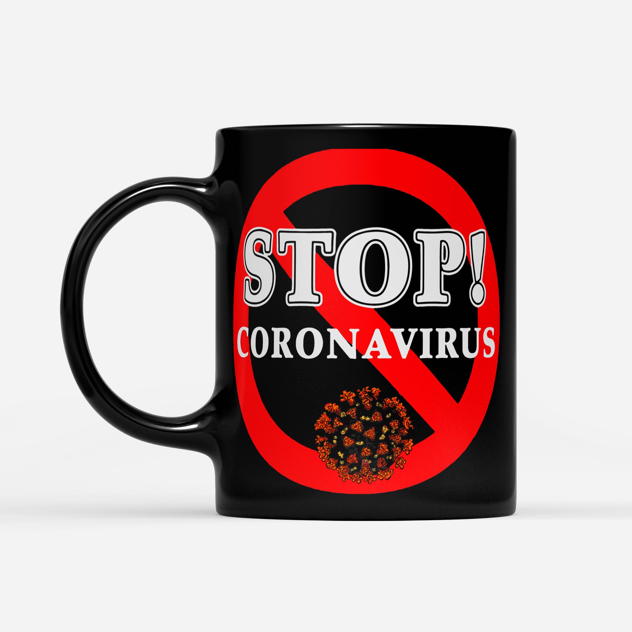 Stop Coronavirus - Black Mug