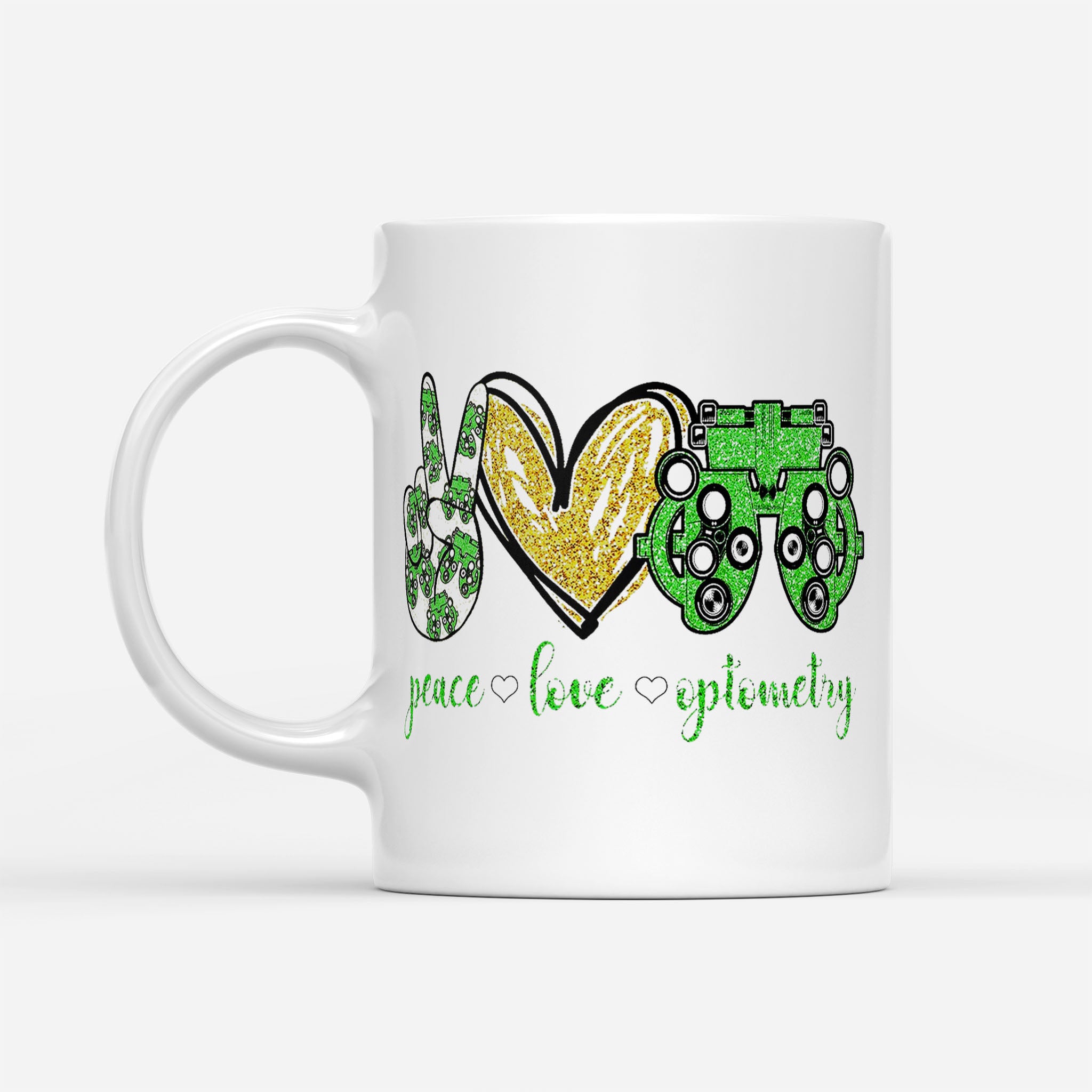 Peace Love Optometry Special Version - White Mug