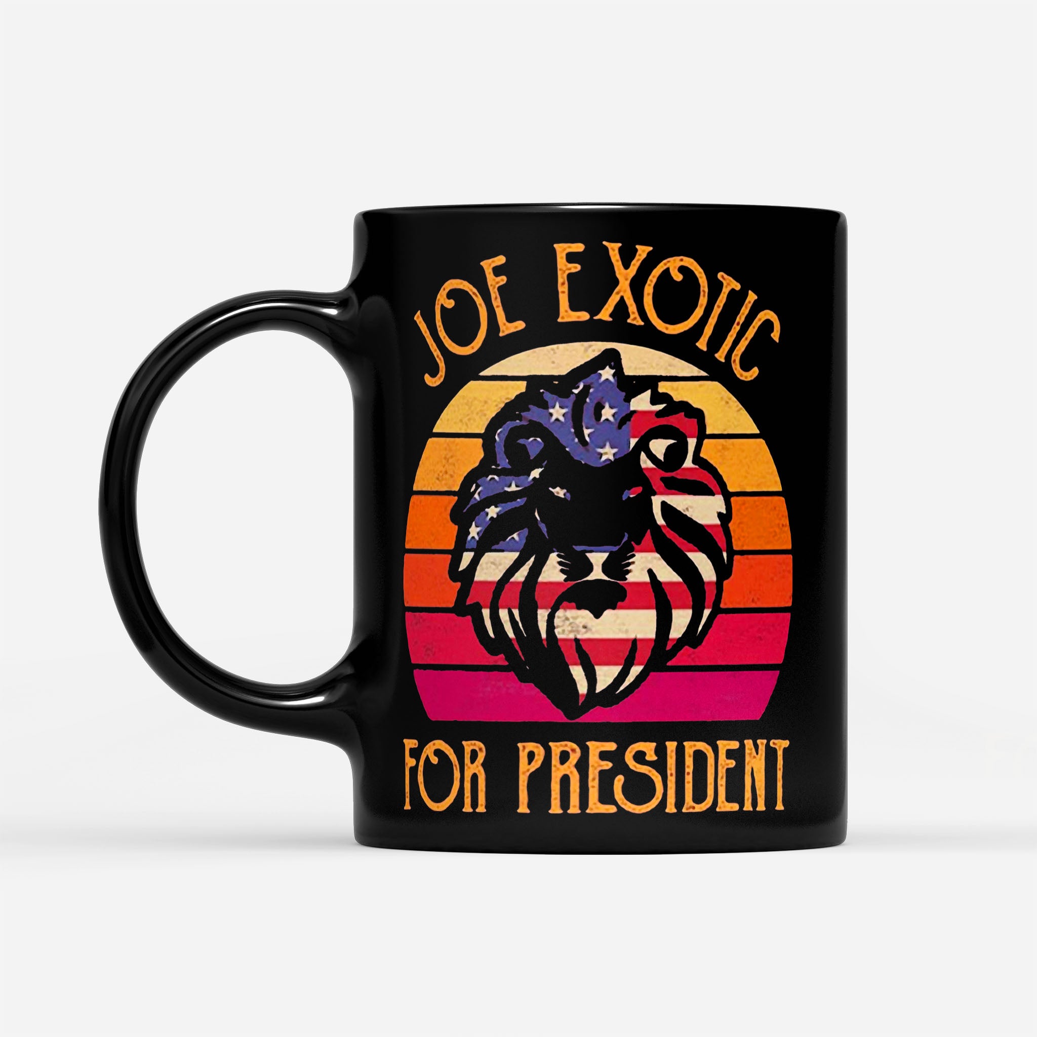 Joe For President Exotic America Flag Gift Vintage Tiger - Black Mug