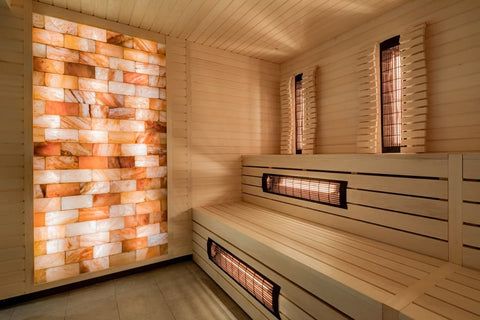 salt wall in sauna