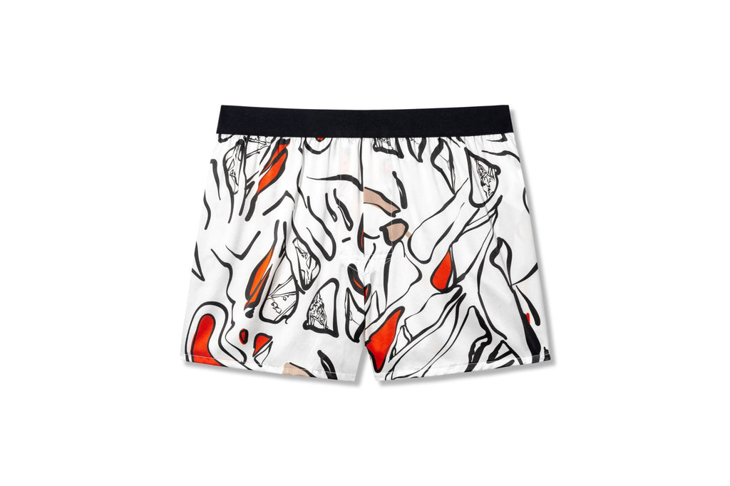 Men's Printed Silk Boxer Shorts in Crazy Zebra – CHUOCHU