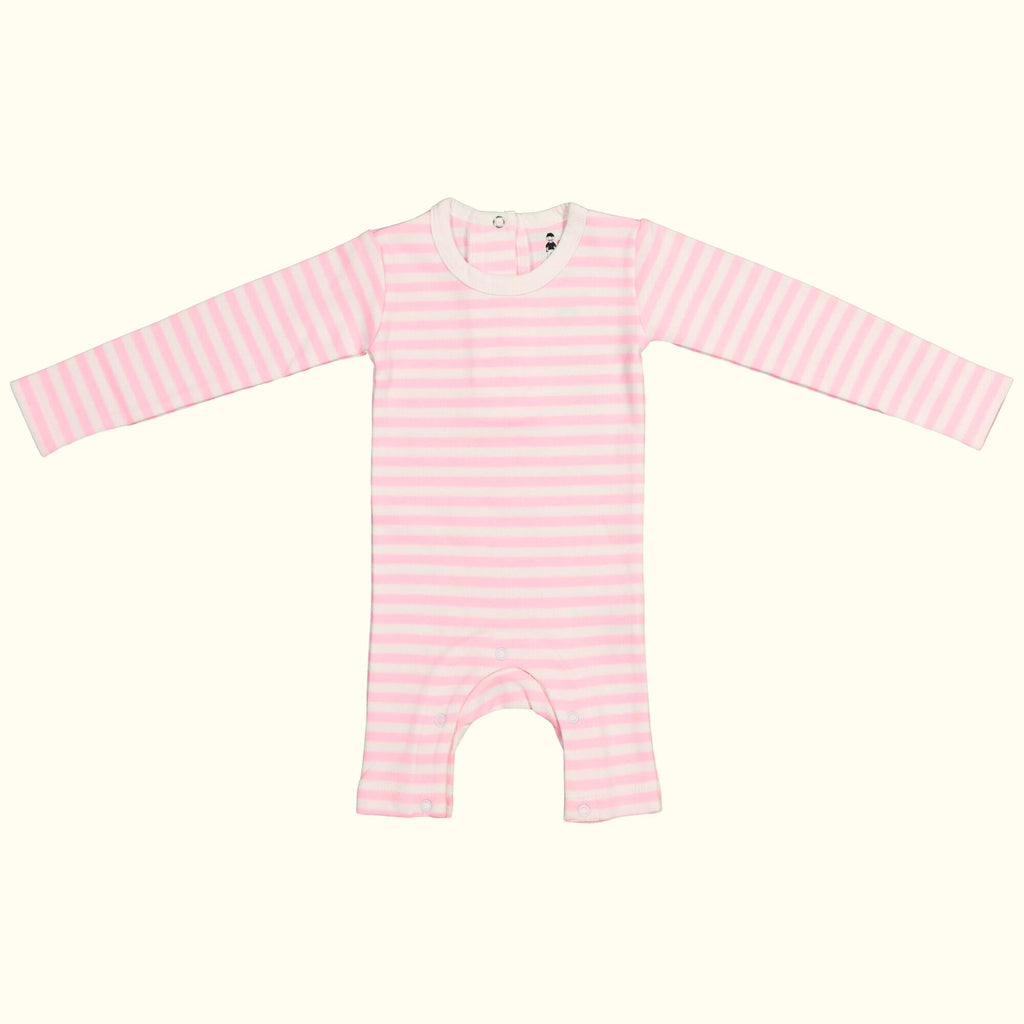 Polarn O. Pyret Baby GOTS Organic Cotton Stripe Adjustable Waist Leggings,  Pink, 1-2 months