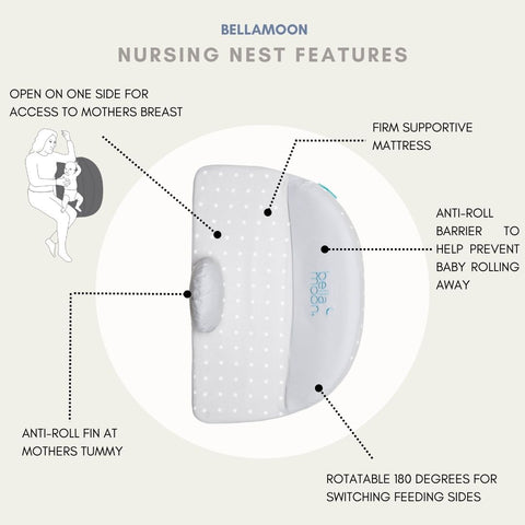 bellamoon nursing pillow breastfeeding pillow nursing nest