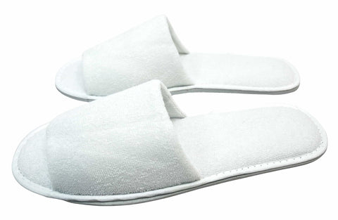 white open toe slippers