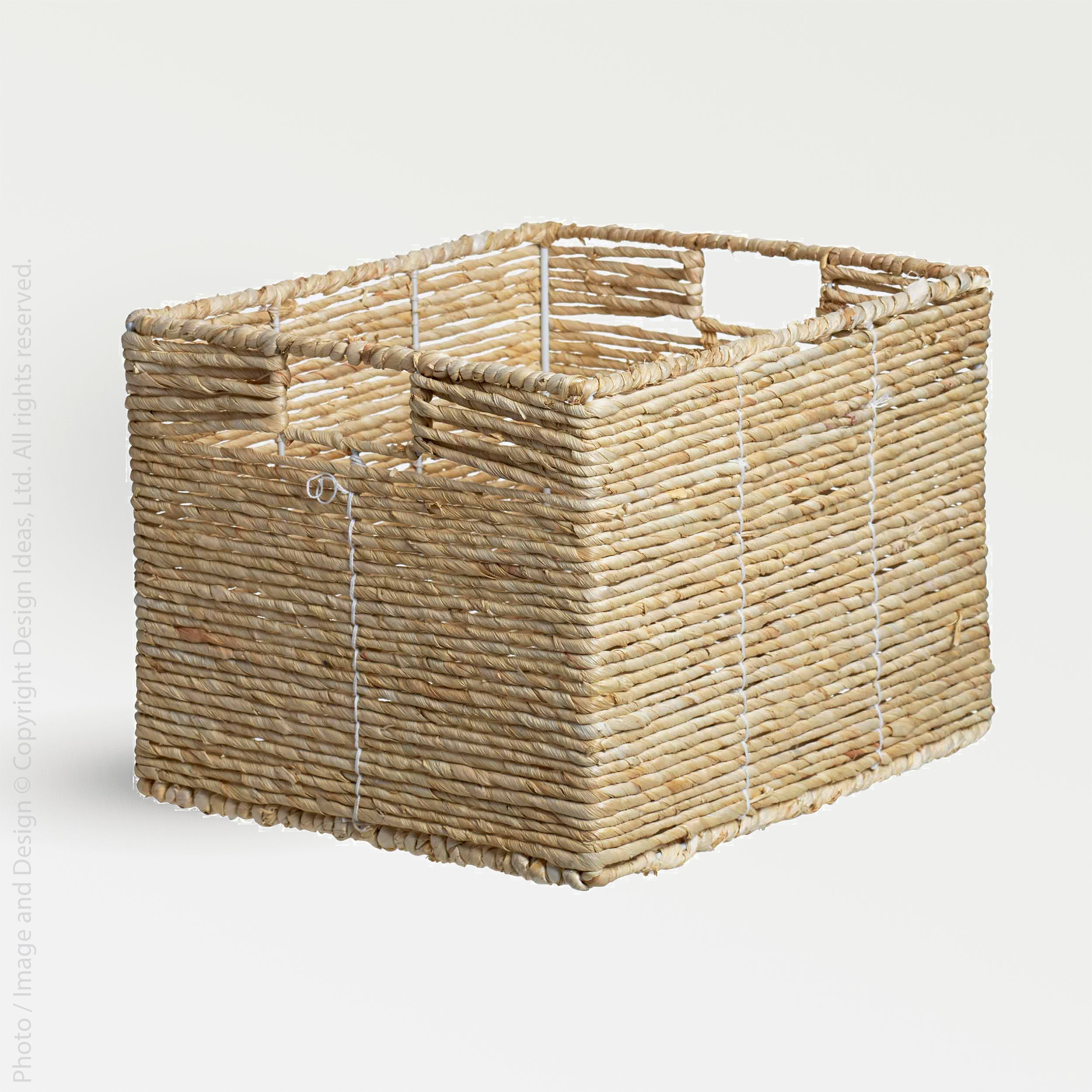 Corn Husk Woven Storage Baskets Box Rectangular Storage Container