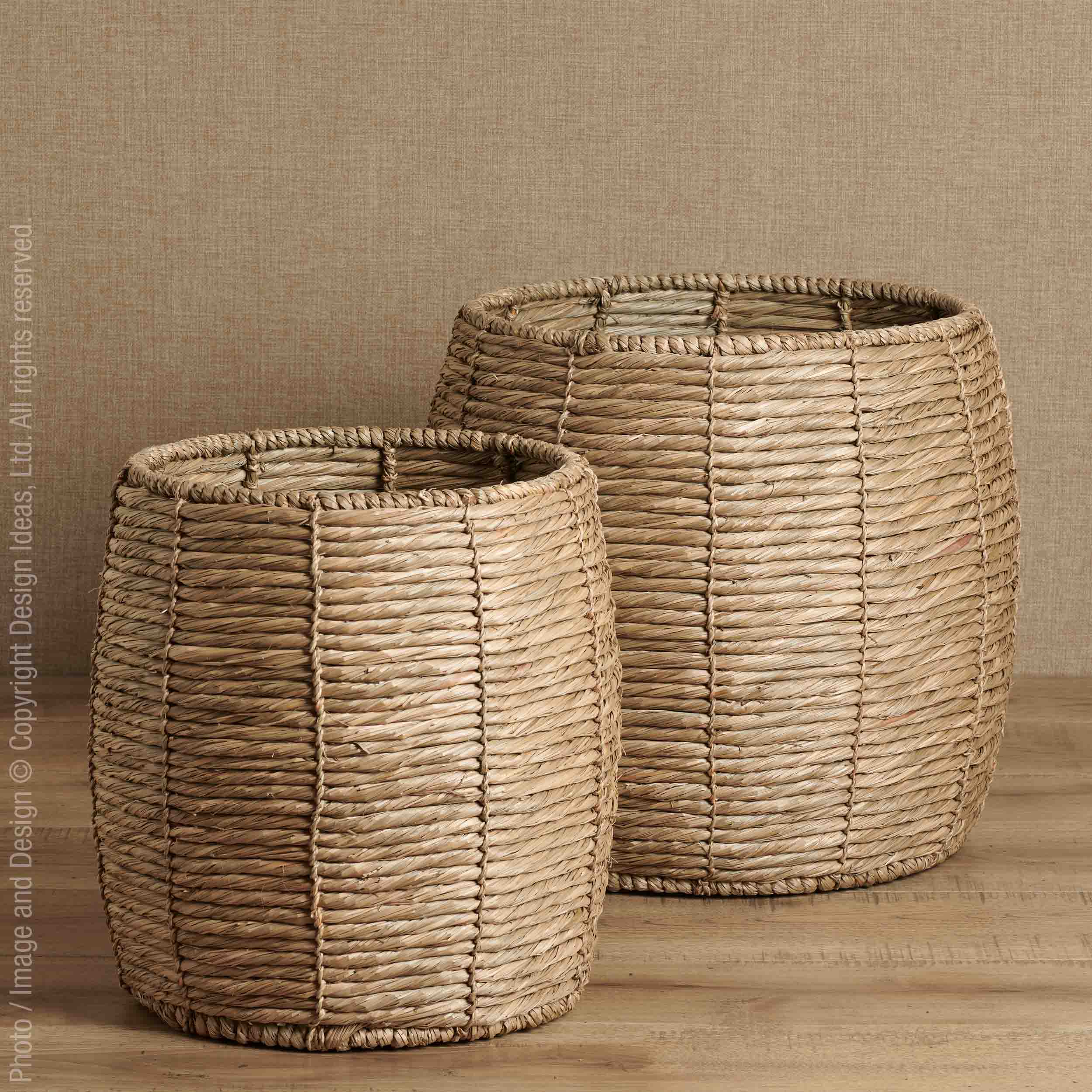 Ancona Water Hyacinth Basket, Set of 3