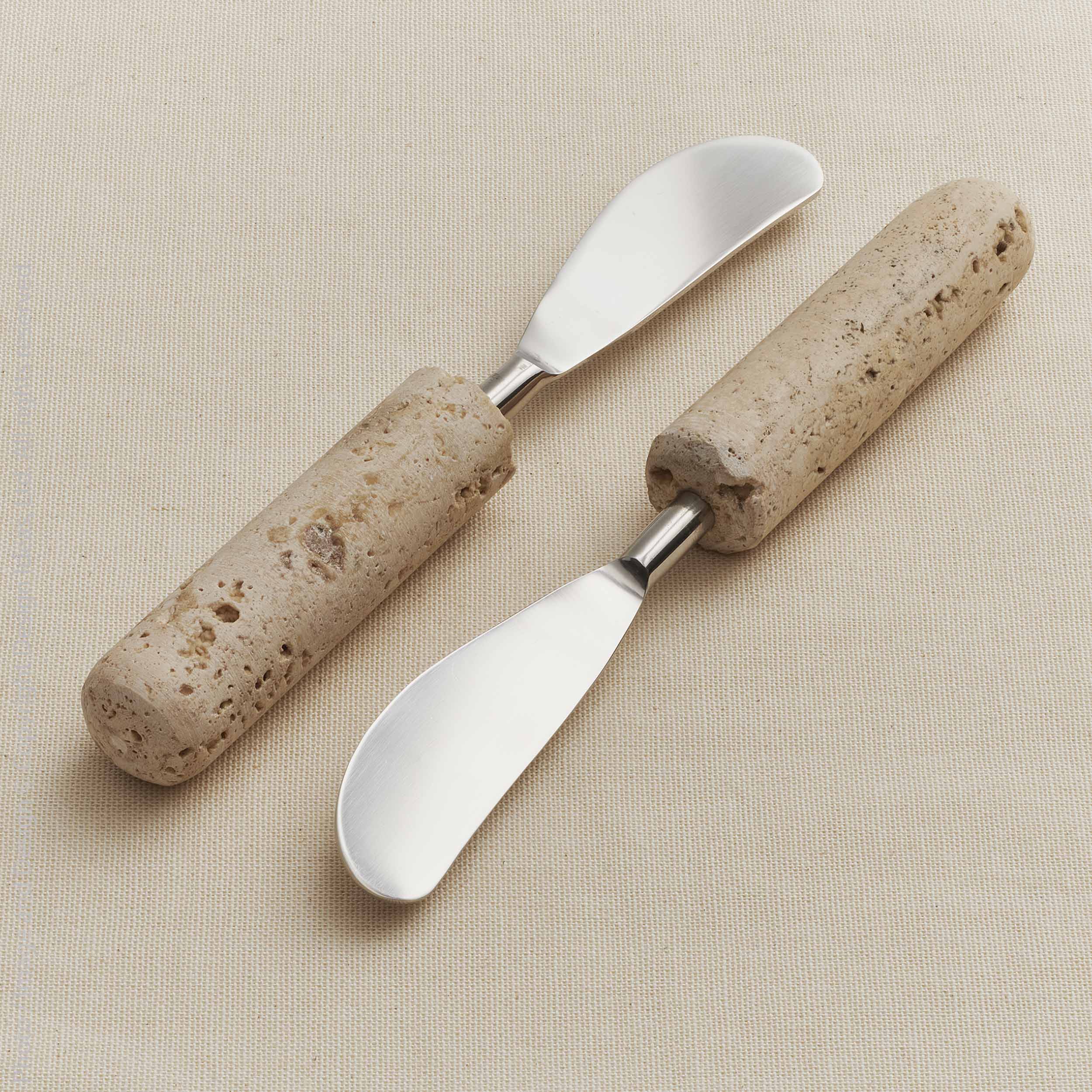 Galicia Marble Cheese Knives, Set of 3