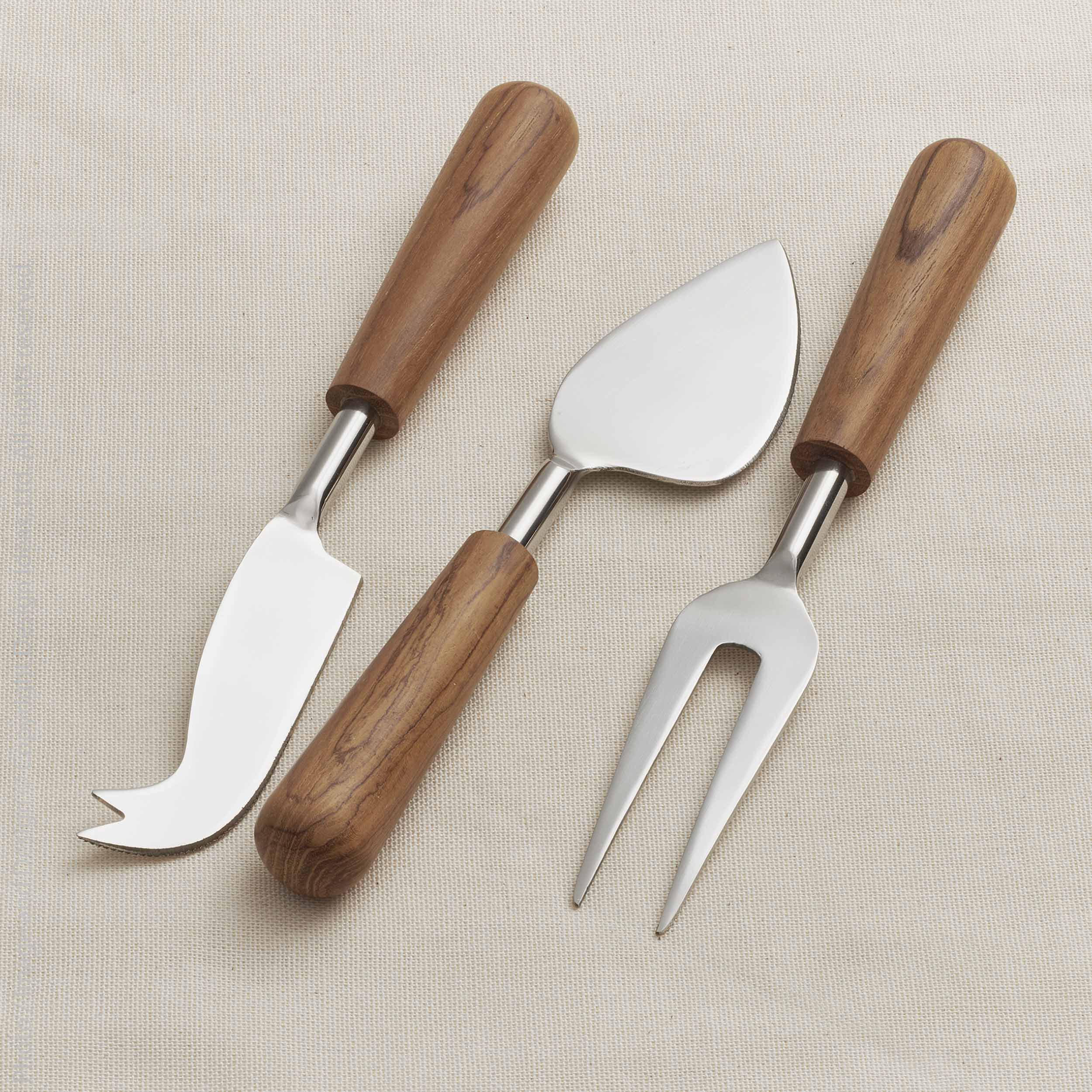 novelty cheese knife set bone leaf