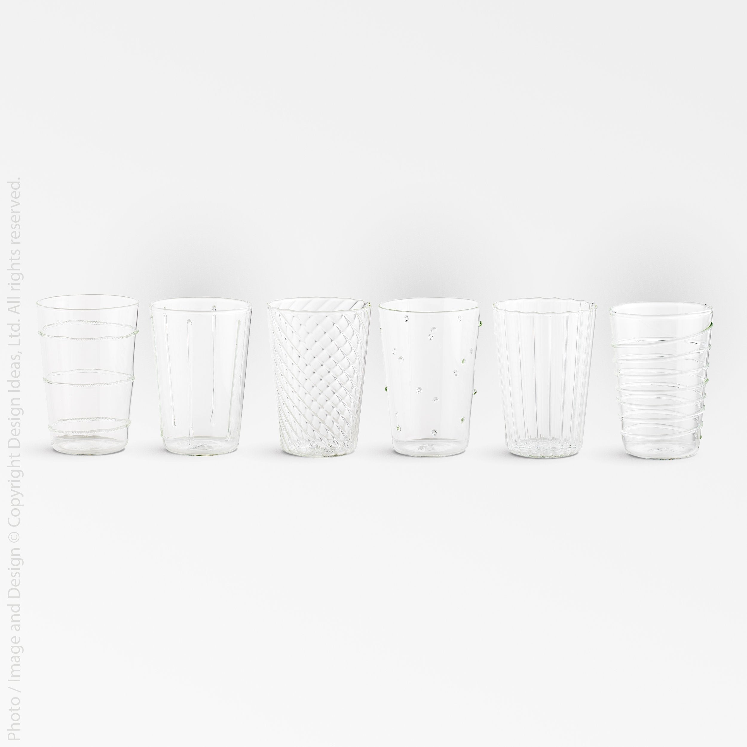 Clear 14 oz Drinking Glasses 6 pcs