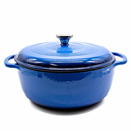 Lodge Cast Iron 3.6 Quart Enameled Covered Casserole, Blue