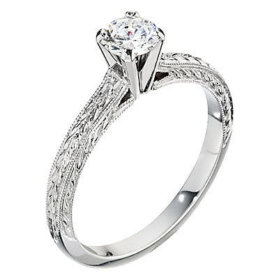 10K White Gold Antique Engagement Ring 82856-A-10KW | Rihner's Jewelry |  Gretna, LA