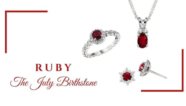 14K Rose Gold Diamond Ruby Birthstone Ring for Women - Walmart.com