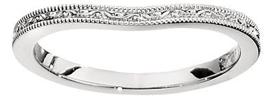curved wedding bands