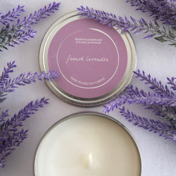 Aromatherapy - French Lavender Candle in a Tin by Northumbrian Candleworks