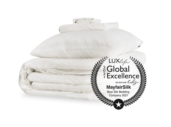 Award-winning silk bed linen set