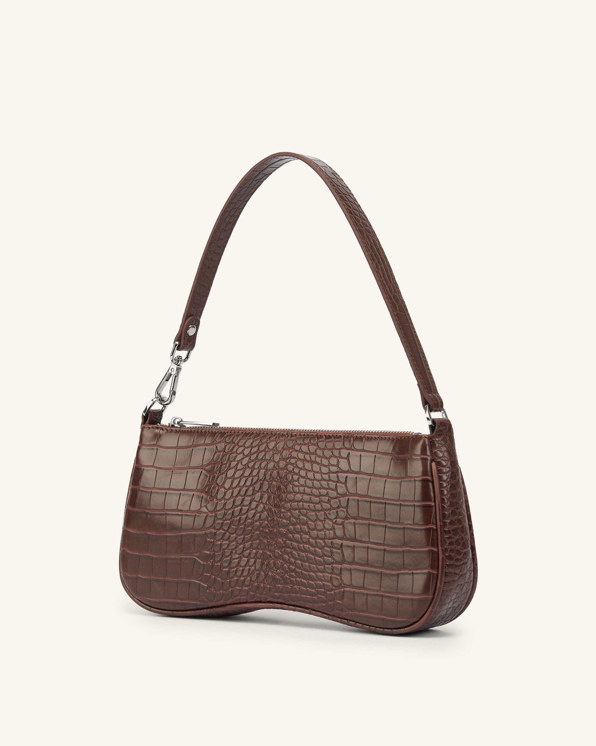 Sac Baguette Eva - Marron Effet Croco