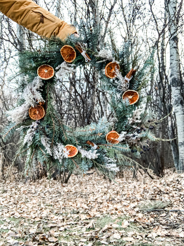 natural wreath, solstice wreath, Yule wreath