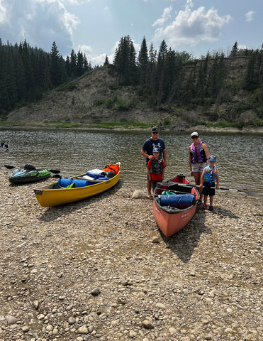 canoeing on the red deer river 