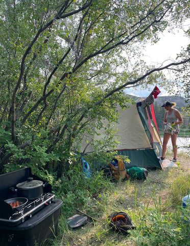 camping and tenting on the red deer river 