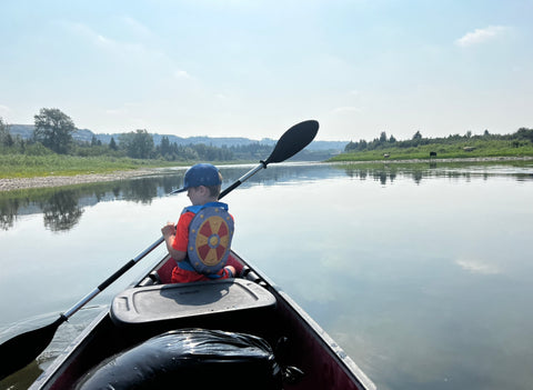 canoeing on red deer river 