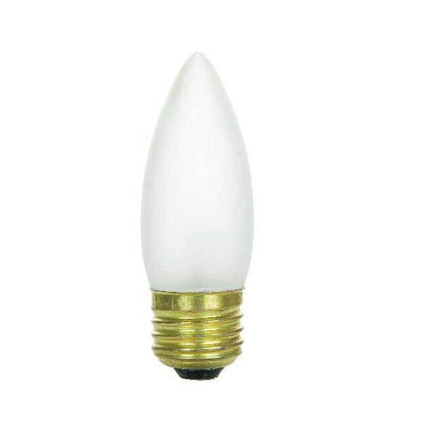 SUNLITE 60w 120v Candelabra E26 base Torpedo Frost bulbs