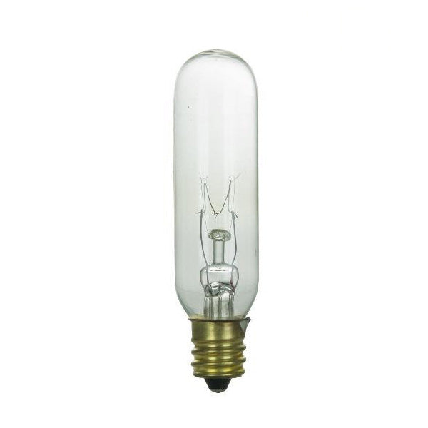 SUNLITE 25w T6 Tubular 120v Candelabra Base Clear Bulb