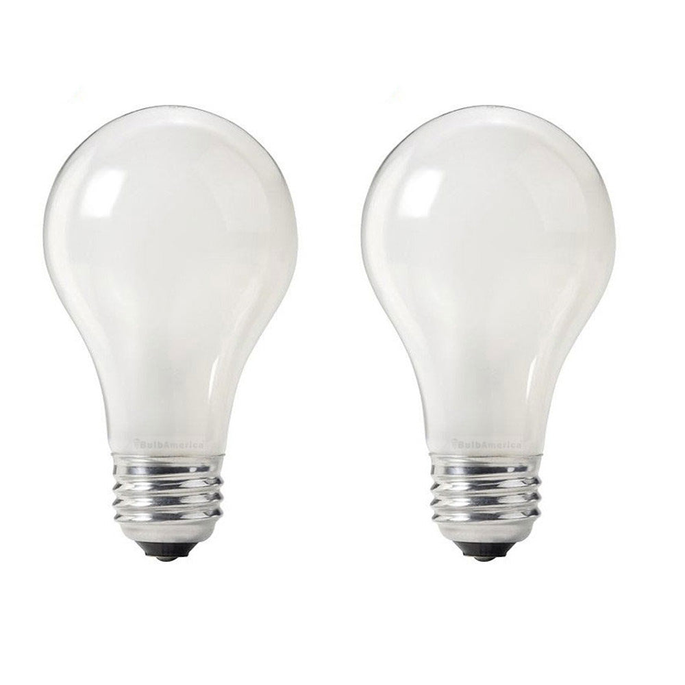 2Pk - Philips 60w 120v A-Shape A19 Frost Silicone Tough Skin Incandescent Bulb