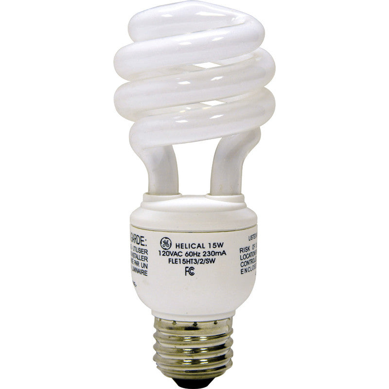 GE 15831 15w T3 E26 base 2700K Compact Fluorescent Bulb