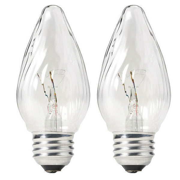 Philips 60w 120v F15 Clear E26 DuraMax Deco Flame Incandescent lmap - 2 Bulbs