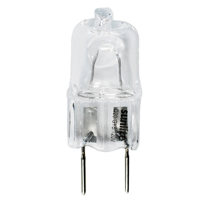 12Pk - SUNLITE JCD 20w 120v GY8 Short Clear Halogen Bulb